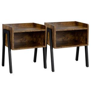 2x Bedside Tables Industrial Nightstands