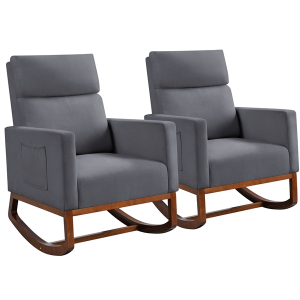 2PCS Rocking Accent Chair Armchair