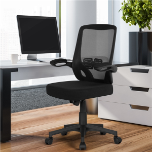 Height Adjustable Mesh Office Chair w/ Flip-up Armrests